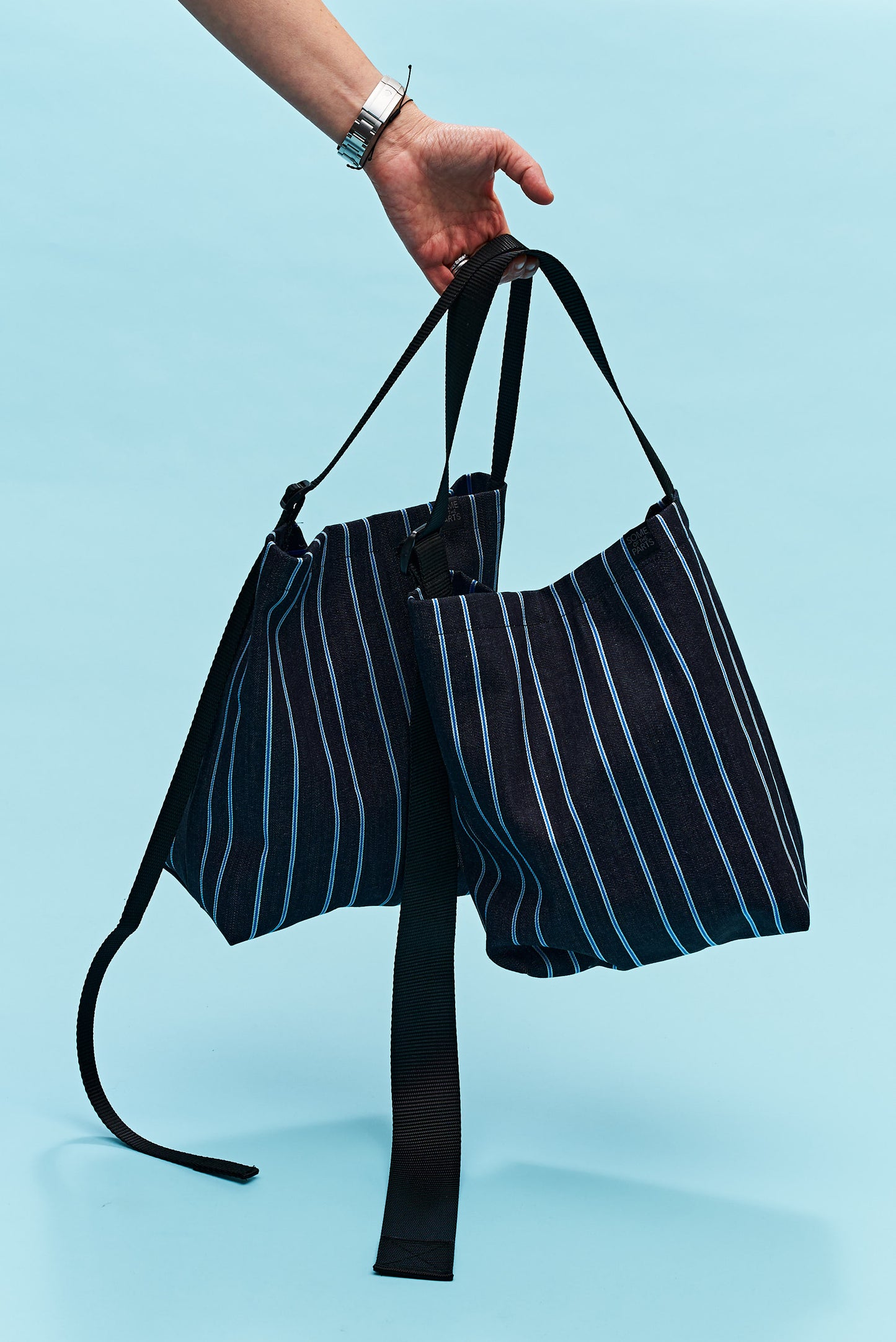 DENIM - RIBBON BUCKET WIDE STRAP